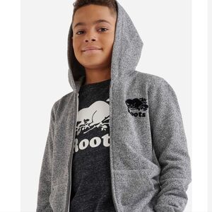 Roots Kids Hoodie Sweatshirt Salt And Pepper 4t